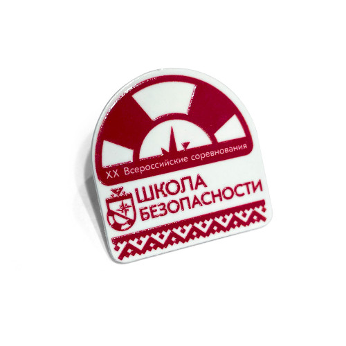 Значок металлический окрашенный с полноцветной печатью