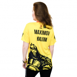 Футболка с полной запечаткой женская, модель с коротким рукавом, материал прима