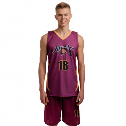 Форма баскетбольная без рукава с V-вырезом