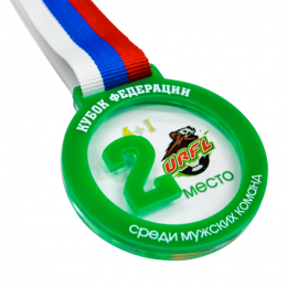 Медаль из акрила 2-слойная с УФ-печатью