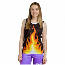 Майка баскетбольная без рукава с О-вырезом женская