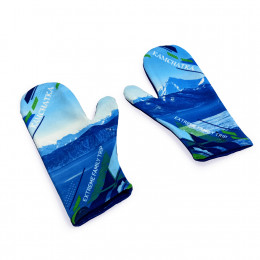 Варежки двухслойные из флиса с полной запечаткой