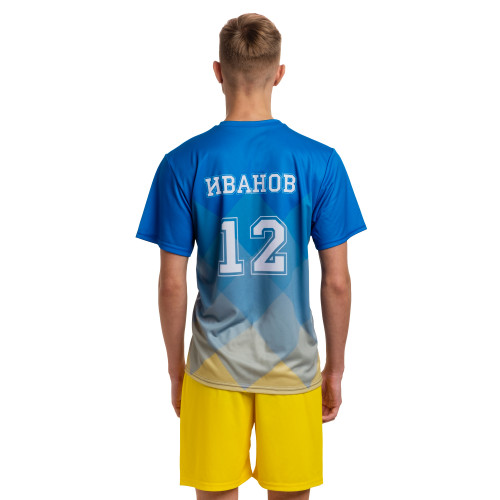 Форма волейбольная мужская с коротким рукавом и O-вырезом