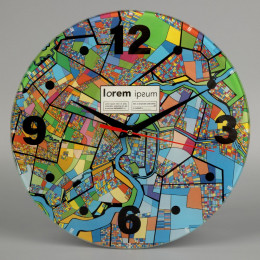 Часы стеклянные на заказ Time Wheel