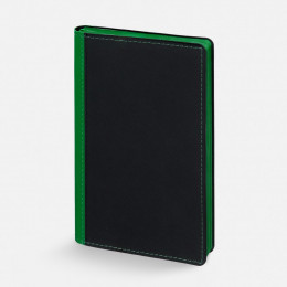 Ежедневник Nice Twice, недатированный, черный с ярко-зеленым