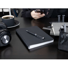 Ручка шариковая Broad Ring Soft Touch, черная