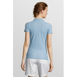 Рубашка поло женская People 210, голубая