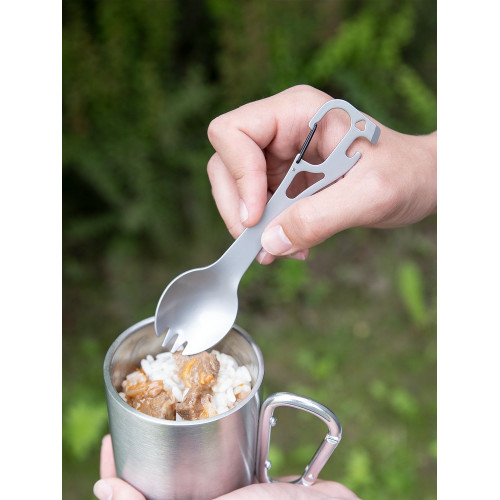 Походный столовый прибор Twin Win, стальной