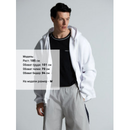 Толстовка на молнии с капюшоном Siverga 2.0, белая