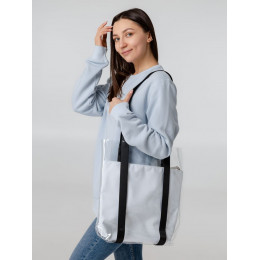 Шопер Clarity с серым органайзером, прозрачный