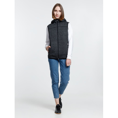 Жилет с капюшоном унисекс Gotland, черный