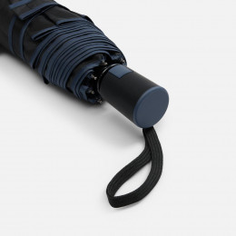 Зонт складной Edgeline, черный с синим