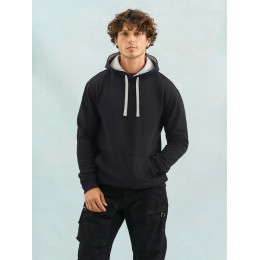 Худи унисекс Cameron, черное с серым меланжем