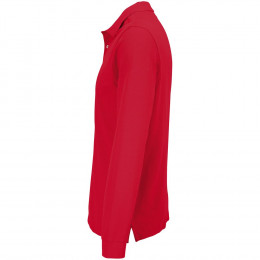 Рубашка поло унисекс с длинным рукавом Pacific LSL, красная