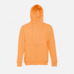 Толстовка мужская на молнии с капюшоном Amsterdam, светло-оранжевая
