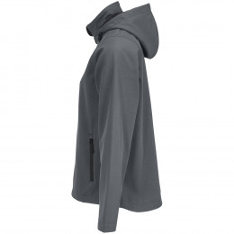 Куртка софтшелл с капюшоном женская Race Women, темно-серая