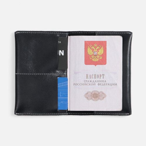 Обложка для паспорта Apache, ver.2, черная