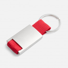 Брелок Inlet с тканевой вставкой, красный