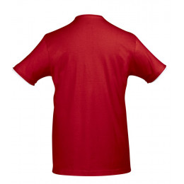 Футболка мужская с контрастной отделкой Madison 170, красный/белый