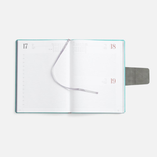 Ежедневник Grande Strap на заказ, датированный, бирюзовый
