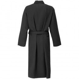 Халат вафельный Kimono, черный