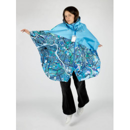 Дождевик-пончо AquaStop взрослый на заказ, разноцветный, единый размер