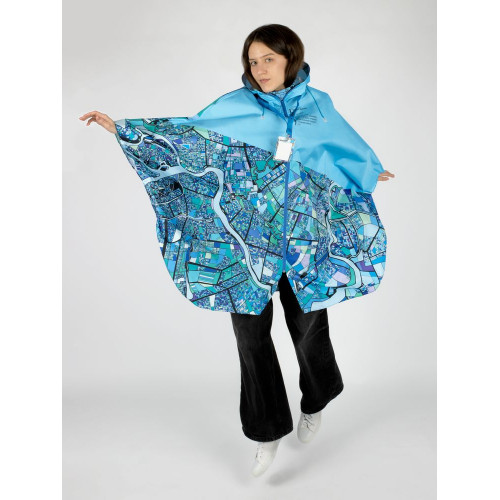 Дождевик-пончо AquaStop взрослый на заказ, разноцветный, единый размер