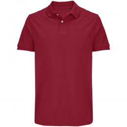 Рубашка поло унисекс Pacific, красная (бургунди)