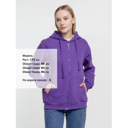 Толстовка на молнии с капюшоном Siverga Heavy 2.0, фиолетовая