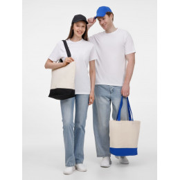 Холщовая сумка Shopaholic, ярко-синяя