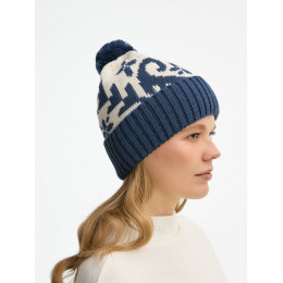 Шапка Wintertude, синяя с белым