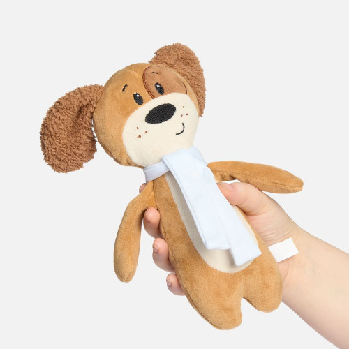 Мягкая игрушка Beastie Toys, собачка с белым шарфом
