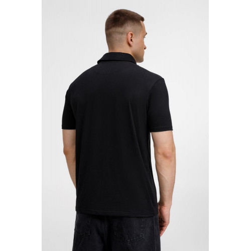 Рубашка поло унисекс Senti, черная