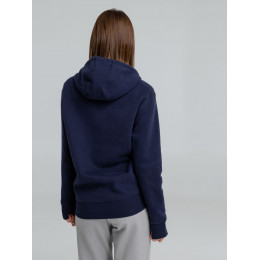 Толстовка на молнии с капюшоном унисекс King, темно-синяя