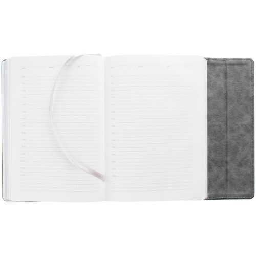 Ежедневник Flap на заказ, недатированный, серый