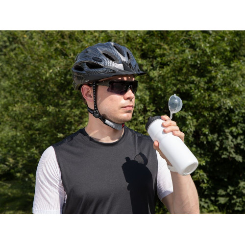 Бутылка для велосипеда Bikescape, белая с черным