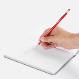 Карандаш простой Triangle с ластиком, красный