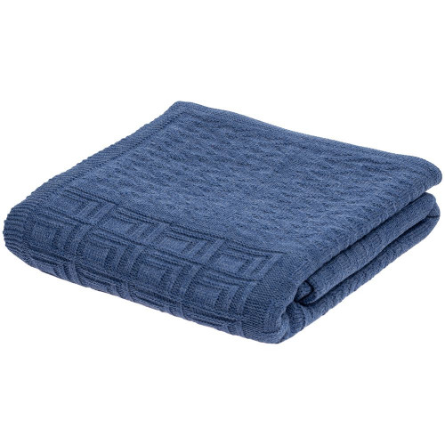 Плед Snippet, синий меланж (джинс)