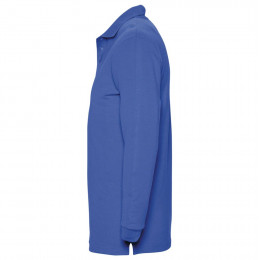 Рубашка поло мужская с длинным рукавом Winter II 210 ярко-синяя