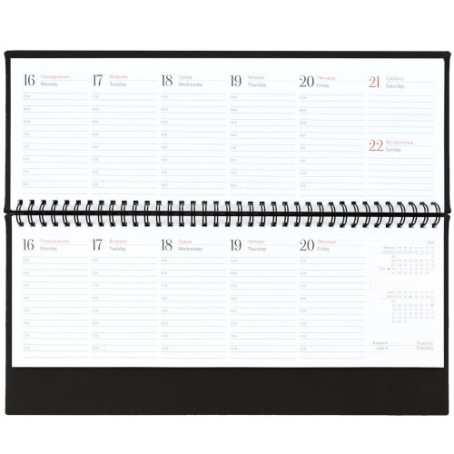 Планинг Sagrin, датированный, черный