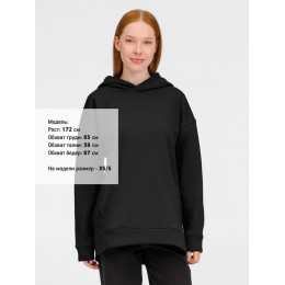 Худи оверсайз унисекс Tolla, черное