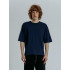 Футболка оверсайз унисекс Base Space, темно-синяя