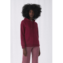 Толстовка на молнии с капюшоном женская Queen, черная