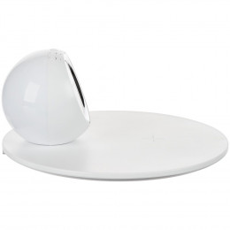 Станция беспроводной зарядки с часами и подсветкой GlobeBee, белая