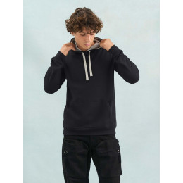 Худи унисекс Cameron, черное с серым меланжем