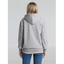 Толстовка на молнии с капюшоном Unit Siverga, серый меланж