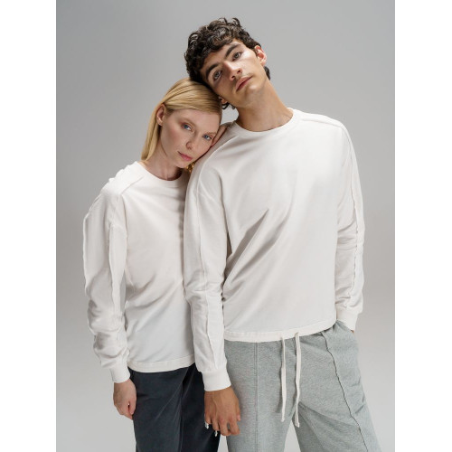 Свитшот унисекс Vozduh, молочно-белый