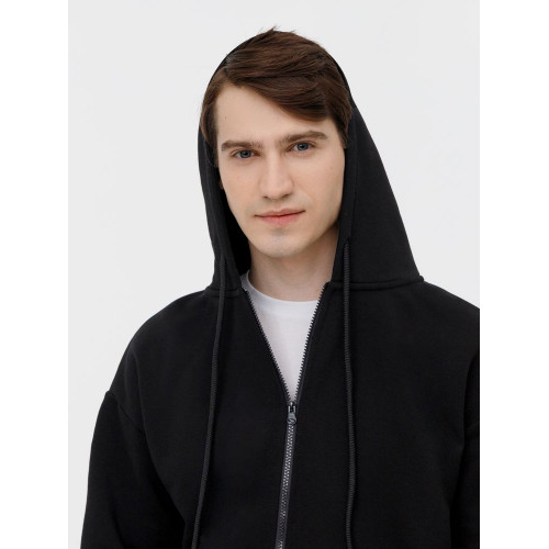 Толстовка унисекс оверсайз на молнии Zippy Terry, черная
