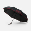 Зонт складной Edgeline, черный с красным