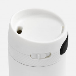 Термостакан X1 с цветной кнопкой, белый с черным